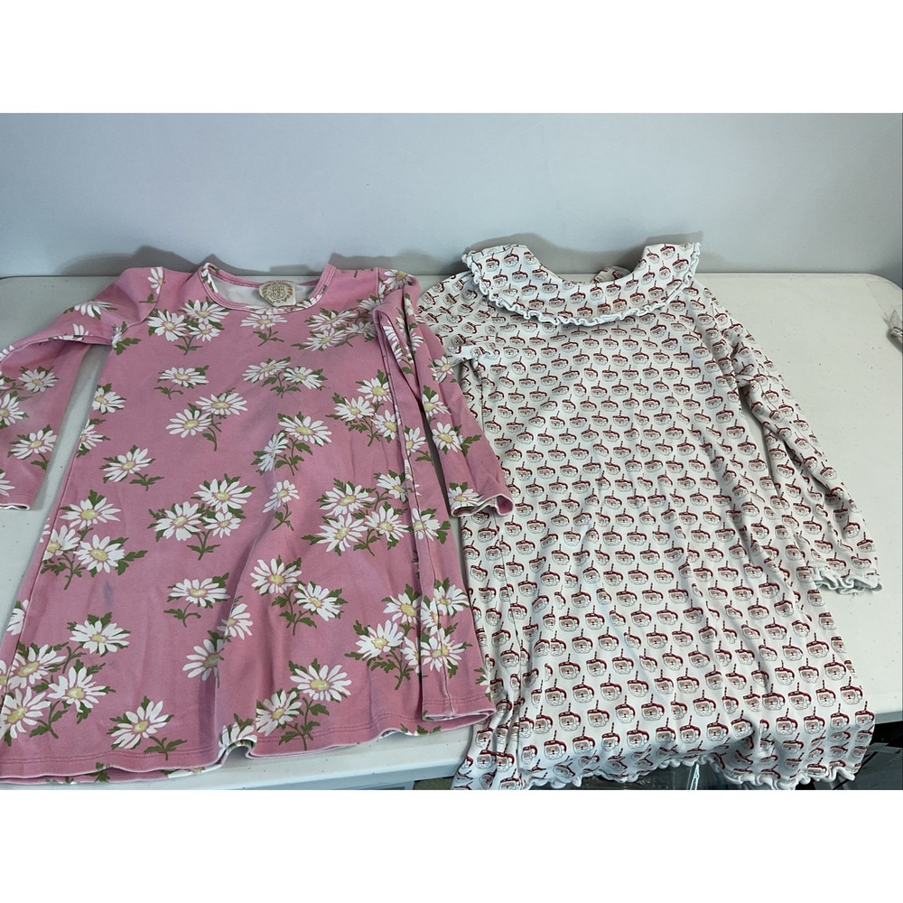 2PC LOT Beaufort Bonnet Lilah Hayes Girls Dress Christmas Nightgown size 9 Santa